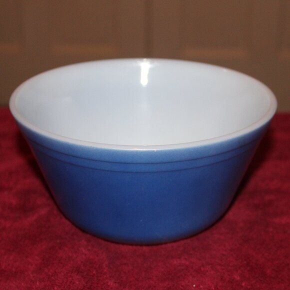 Vintage Federal Milk Glass Blue Bowl - Picture 1 of 4